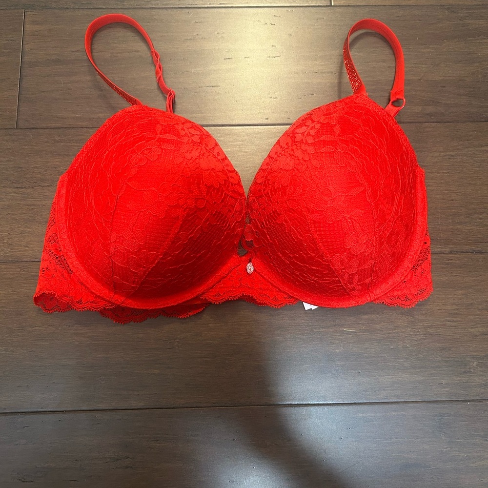 Red Lace Women's Bra